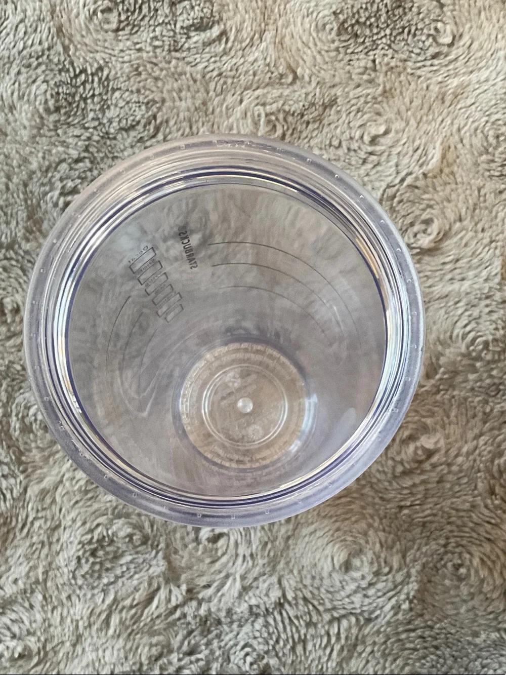 Starbucks Clear Plastic Tumbler with Green Siren Logo
